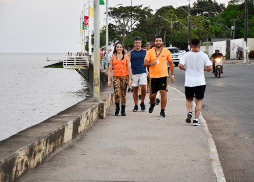 Caminhada monitorada pela orla