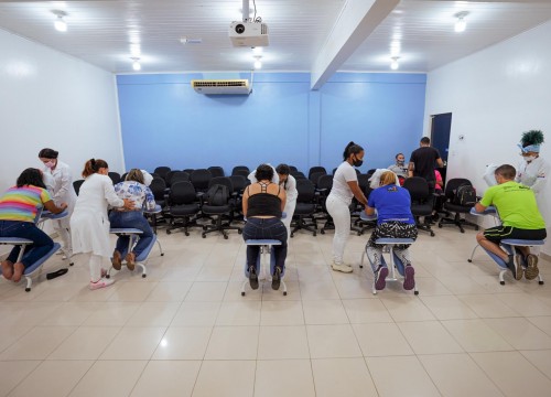 Massagem Relaxante aos funcionários do Sesc Amapá - Parceria com Senac