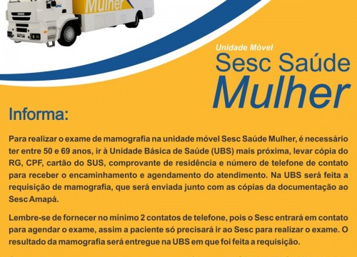 Unidade Móvel Sesc Saúde Mulher - INFORMA