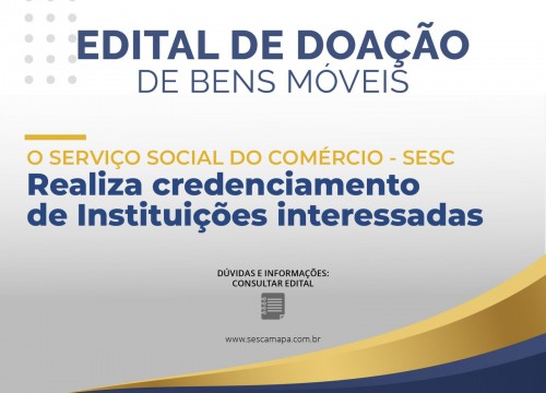 EDITAL DE DOAÇÃO DE BENS MÓVEIS