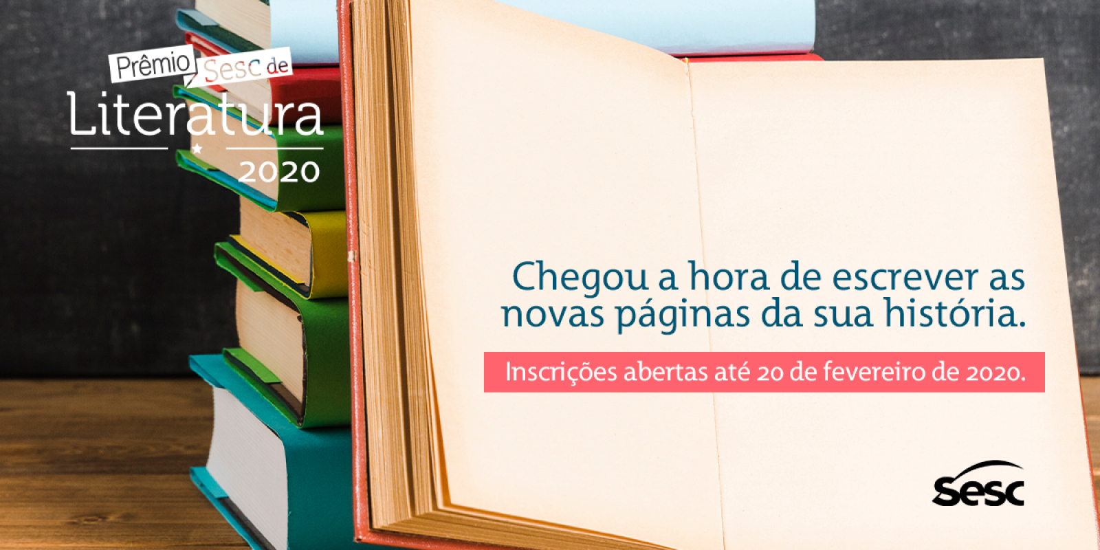 Prêmio Sesc de Literatura abre inscrições para edição 2020