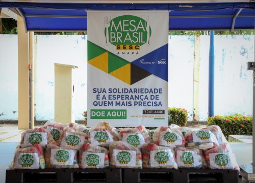 Mesa Brasil Sesc garante alimentação para pessoas inscritas em mais de 80 instituições sociais.