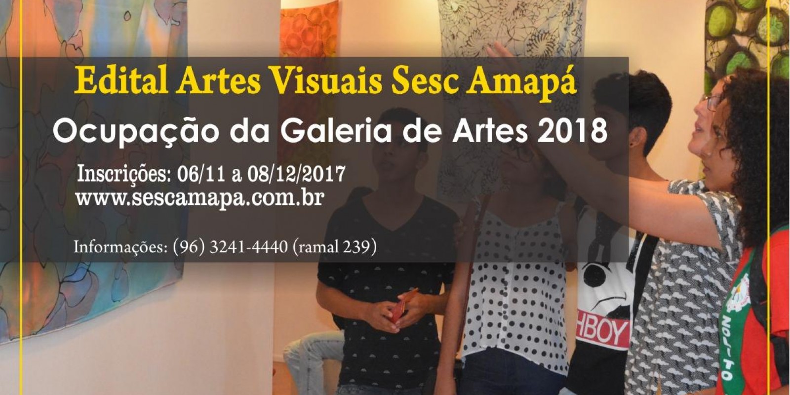 Edital para compor o calendário de 2018 da Galeria de Artes do SESC Amapá 