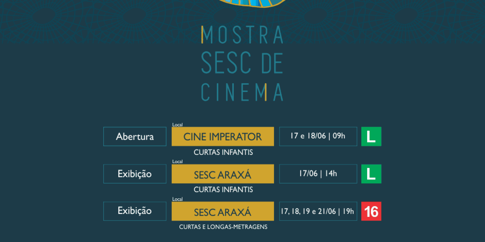 Sesc AP realiza a 2ª edição da Mostra Sesc de Cinema com a apresentação de curtas e longas-metragens de todas as regiões do Brasil. Sesc AP realiza a 2ª edição da Mostra Sesc de Cinema com a apresentação de curtas e longas-metragens de todas as regiões do Brasil.