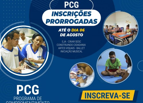 PRORROGADO PCG 2021: seguem abertas as inscrições para bolsa integral nas atividades educativas, culturais e de assistência do Sesc Amapá