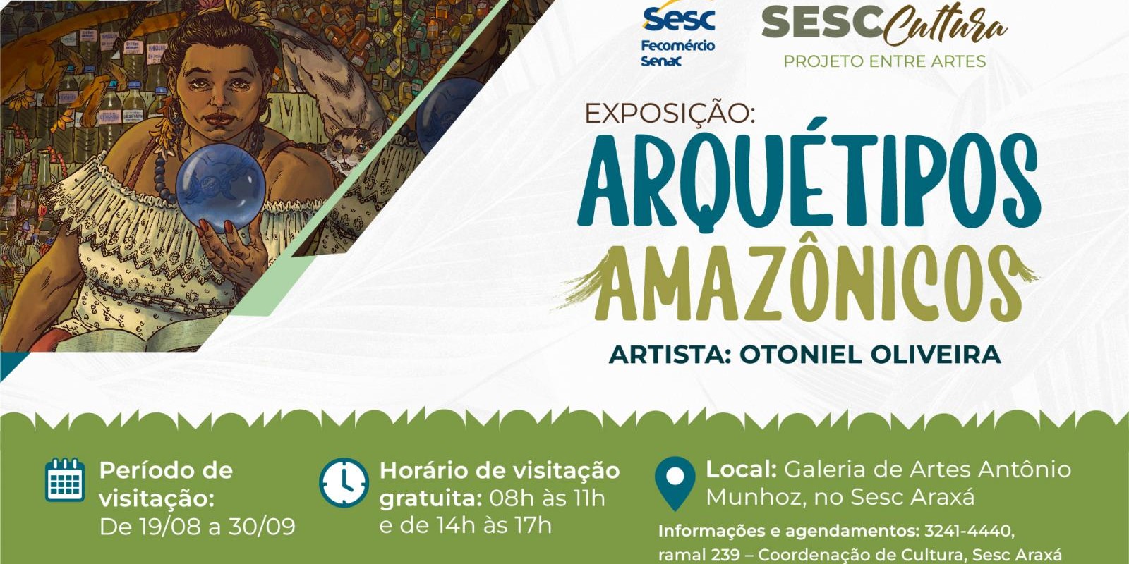 Exposição “Arquétipos Amazônicos” é aberta ao público no Sesc Araxá nesta sexta-feira (19)