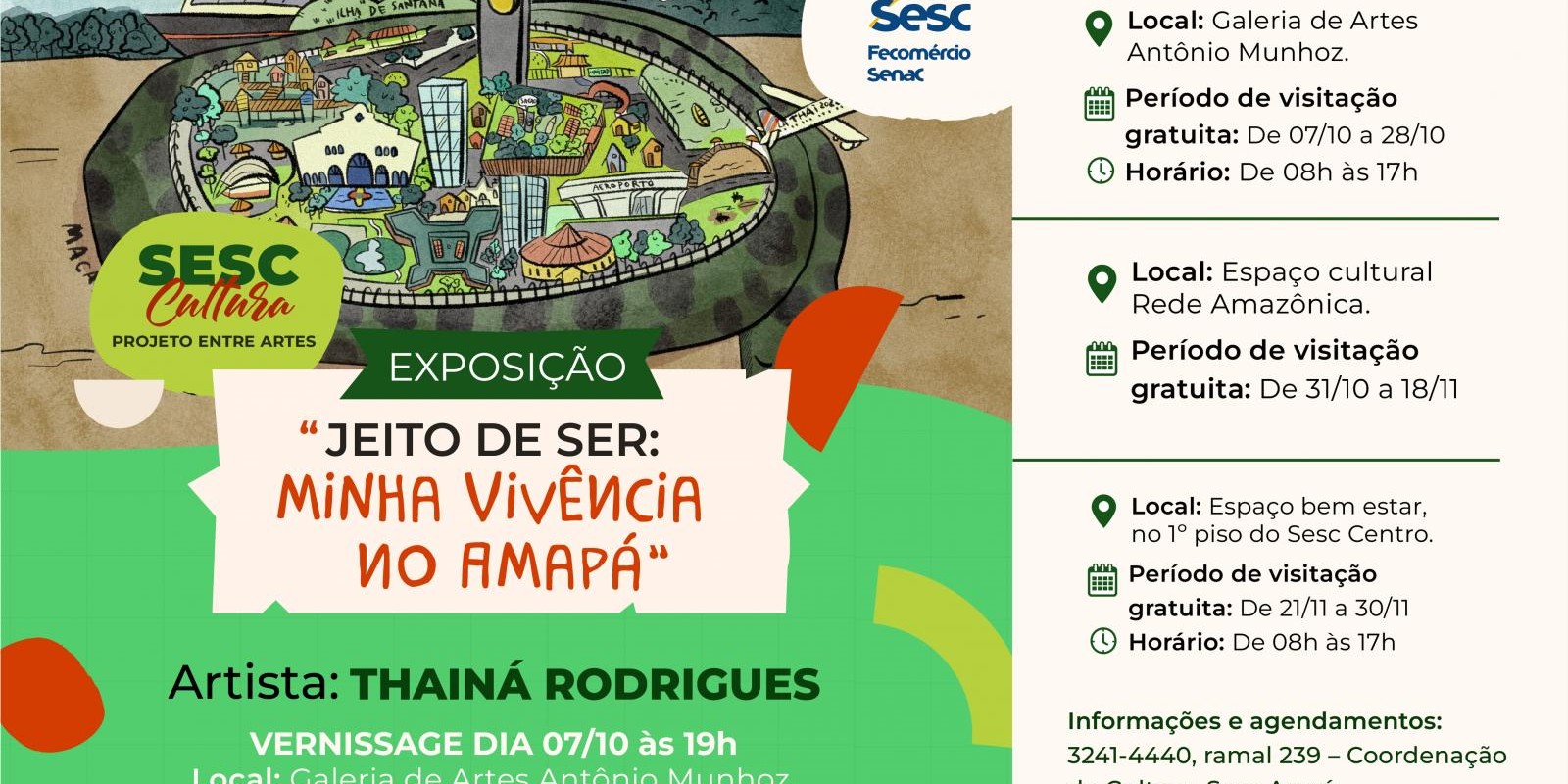 Sesc Amapá abre exposição de ilustrações digitais “Jeito de Ser” nesta sexta-feira (7)