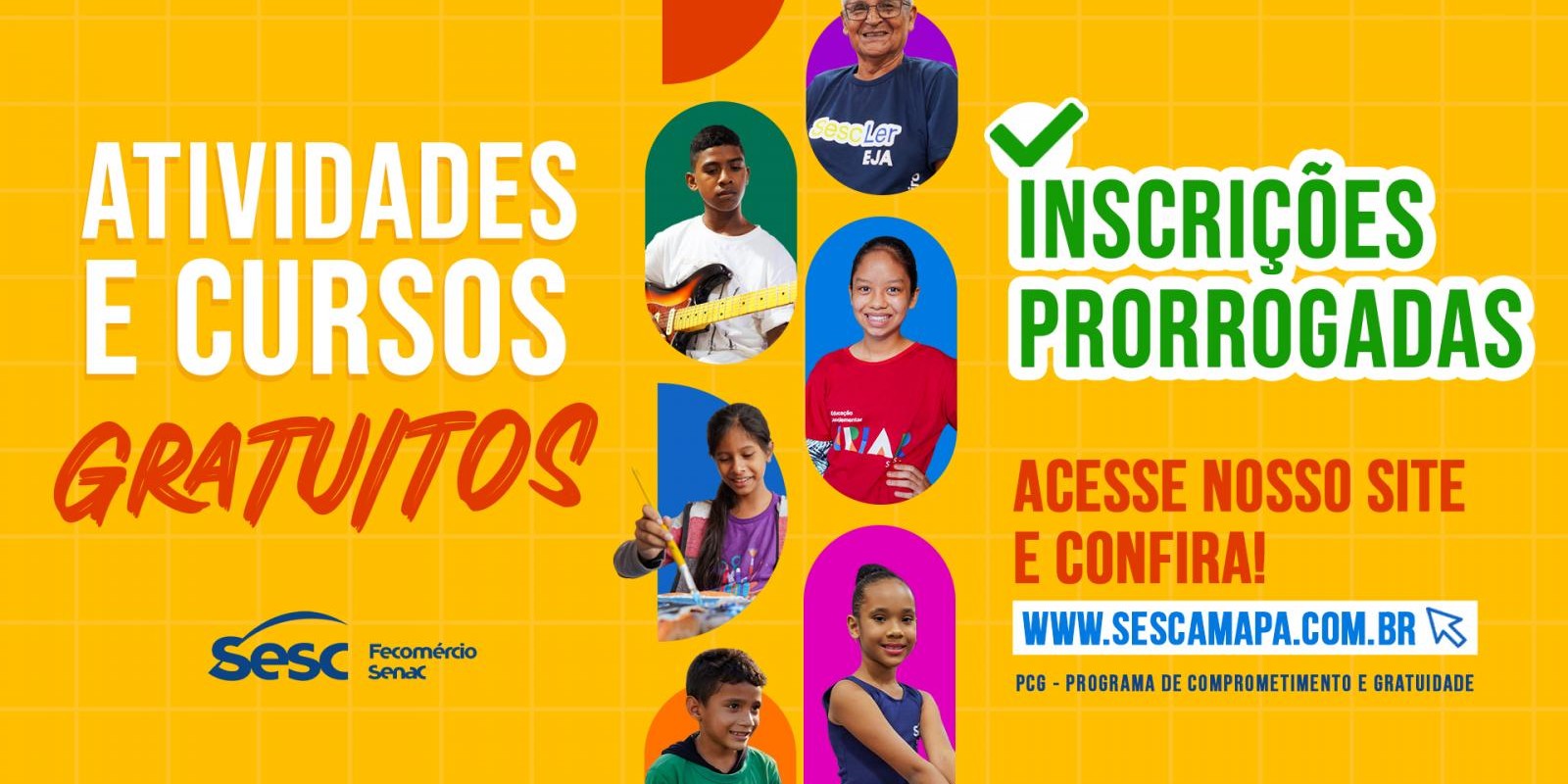 PCG 2023: Sesc Amapá prorroga inscrições para bolsas em atividades culturais, educativas e recreativas